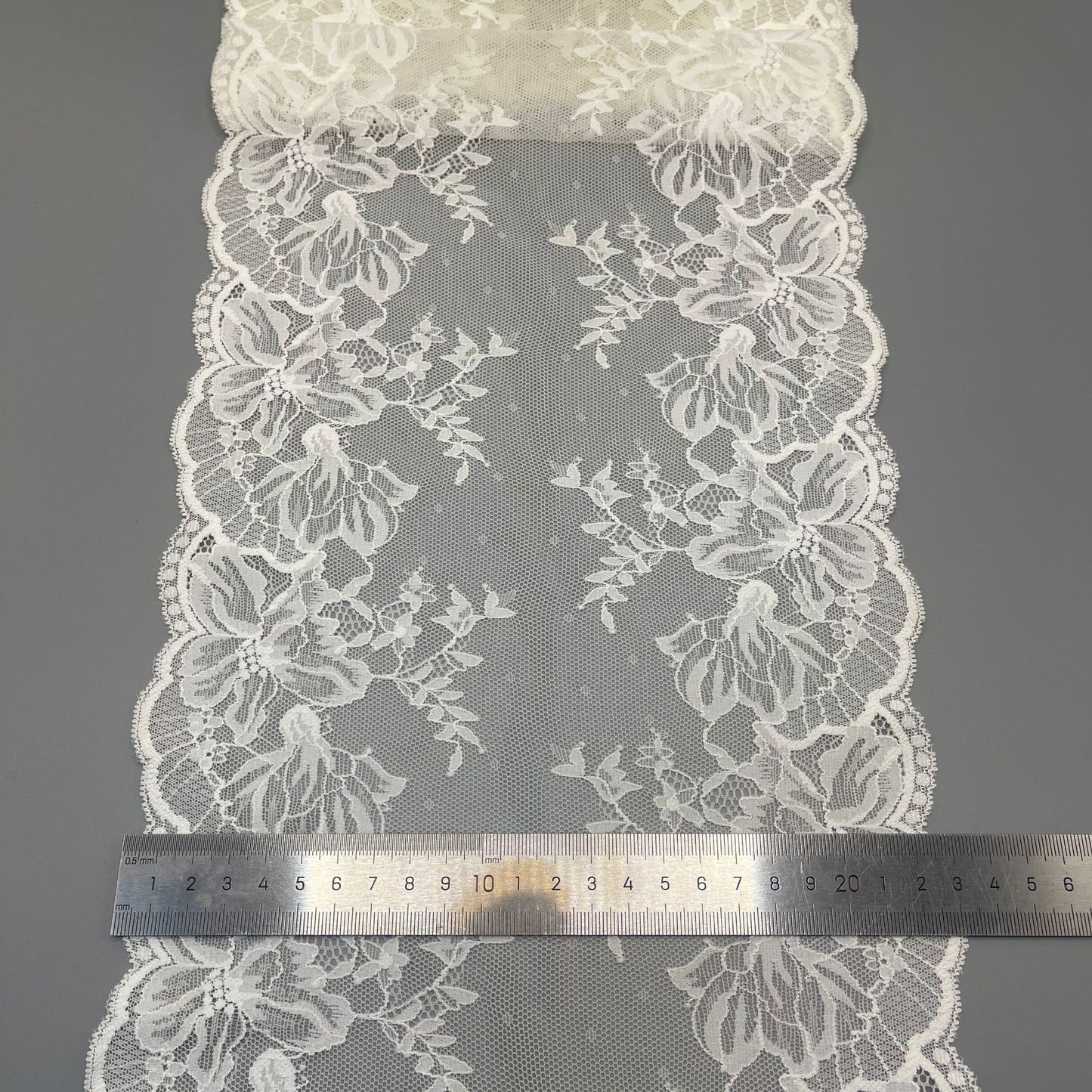 freedombeauty | 22CM Exquisite White Elastic Lace Trim Nylon Wedding Dress Hollow Design Accessories DIY Wedding Dress