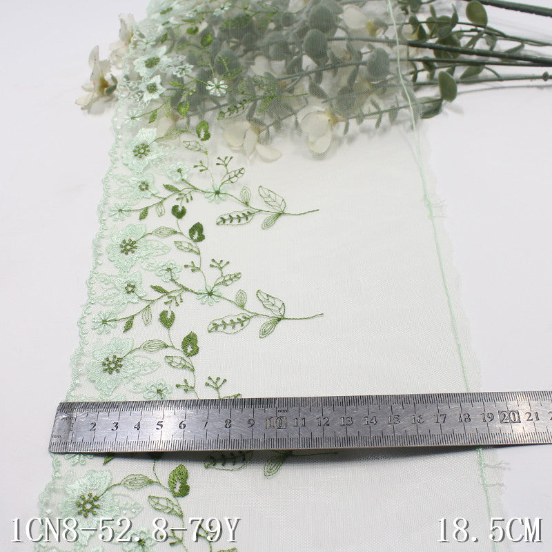 【1pack】-Freedombeauty | Two-Color Unilateral Fresh Flower Clusters Spring Embroidery Lace Clear Clothing Tablecloth the Cord Fabric Accessories DIY