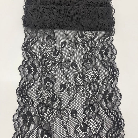 freedombeauty|18CM Elastic Lace Trim Nylon Lace Wedding Dress Decoration Fabric Accessories