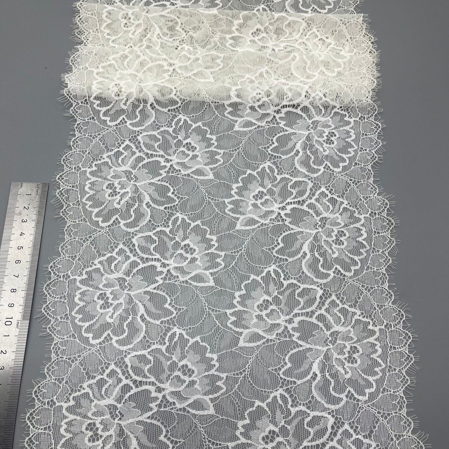 freedombeauty|23CM Elastic Eyelash Nylon Lace Trim Elastic Lace Wedding Dress Underwear Skirt Accessories Materials