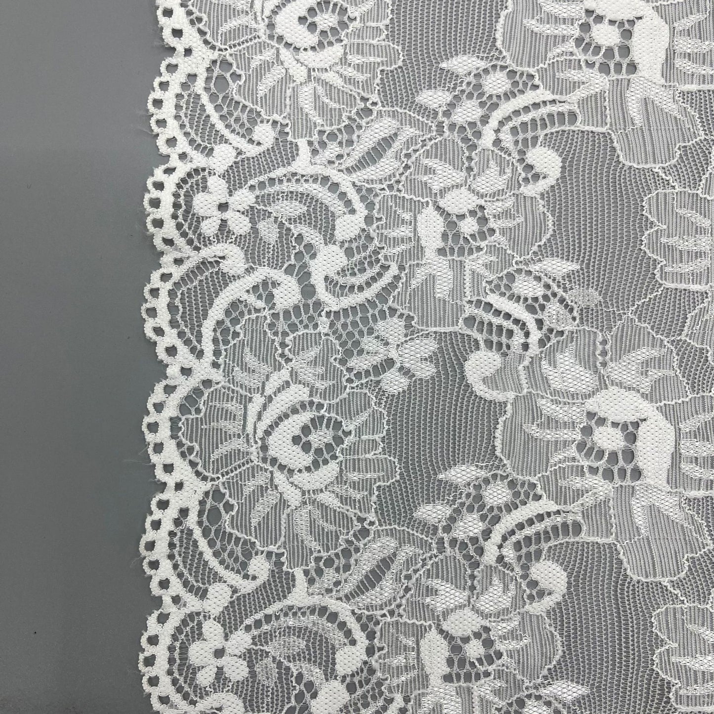 freedombeauty|24CM Lace Elastic Pressed Gauze Trim Nylon Silk Lingerie Neckline, Hem Trim Decoration