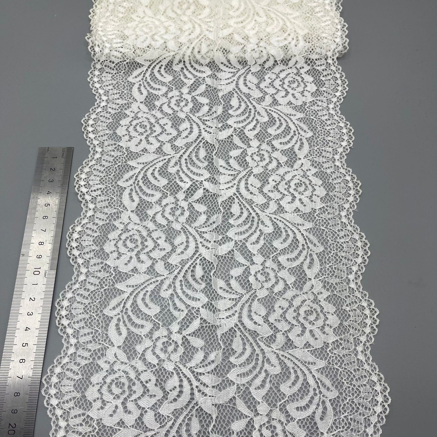 freedombeauty|21CM Hollow White Elastic Lace Trim Nylon Wedding Dress Accessories Decorative Lace DIY Making