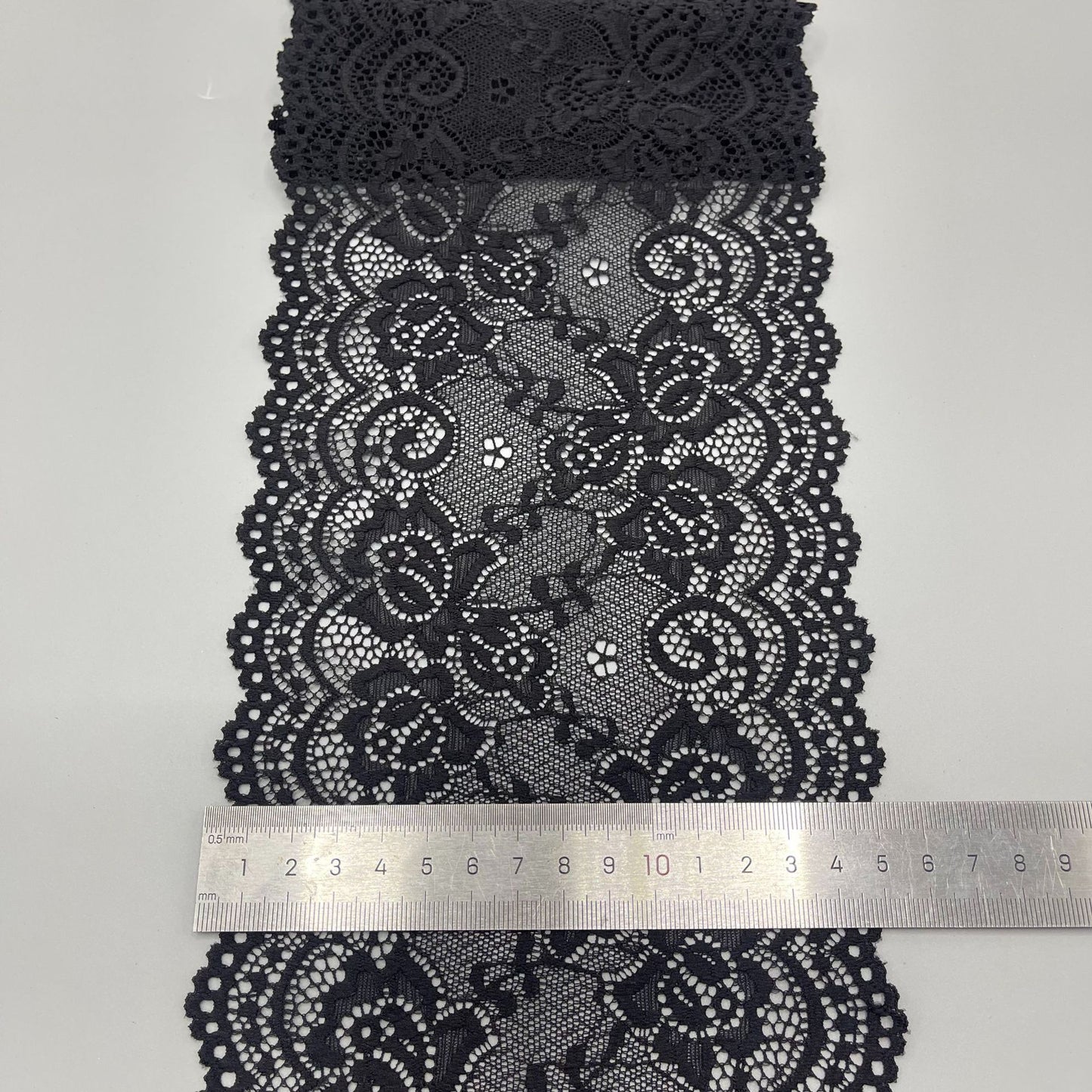 freedombeauty|15cm High-end White Lace Trim Nylon Hollow Lace Wedding Dress Clothing Accessories Wide Lace Trim