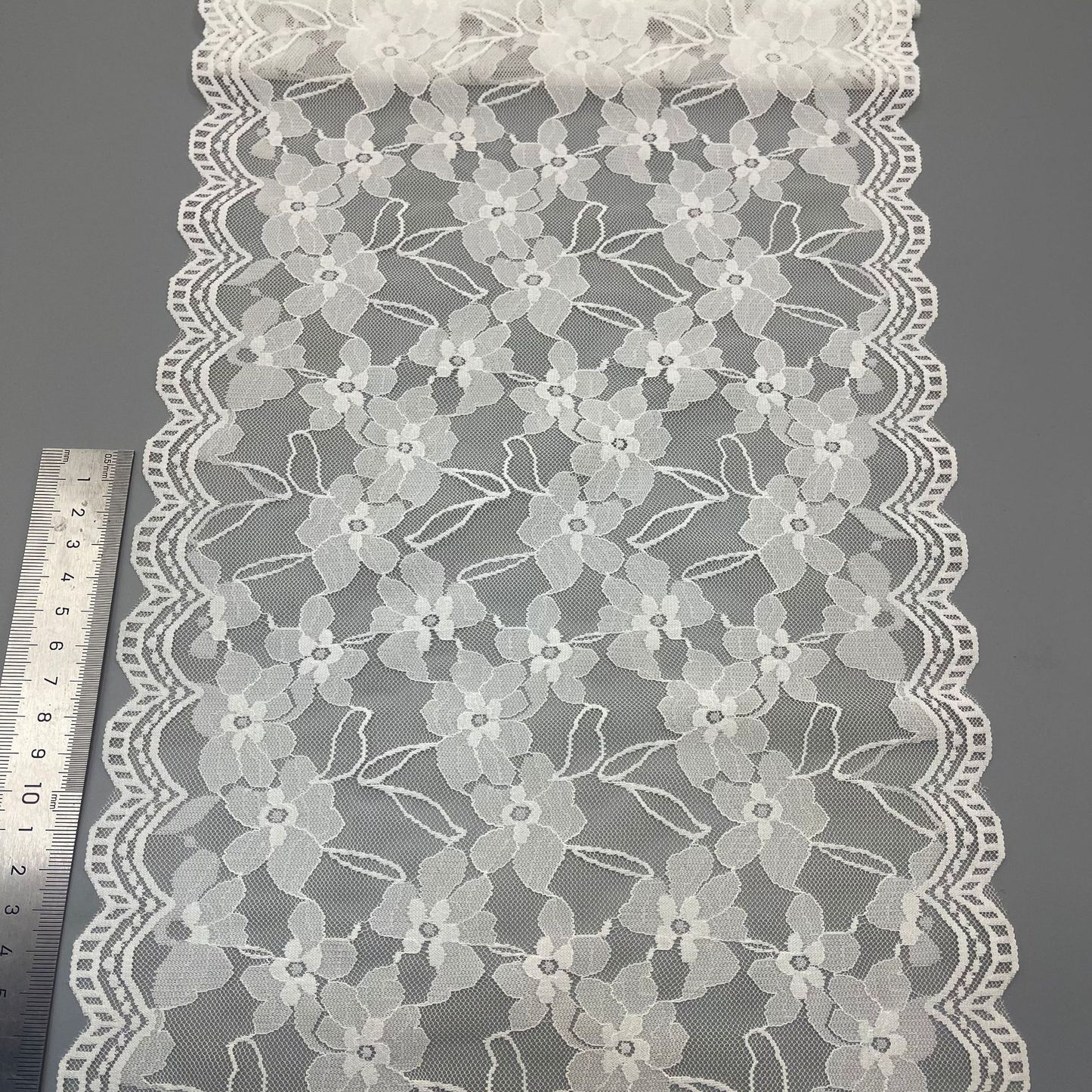 freedombeauty|24CM Wedding Dress Accessories White Lace Elastic Hollow Lace Nylon Trim