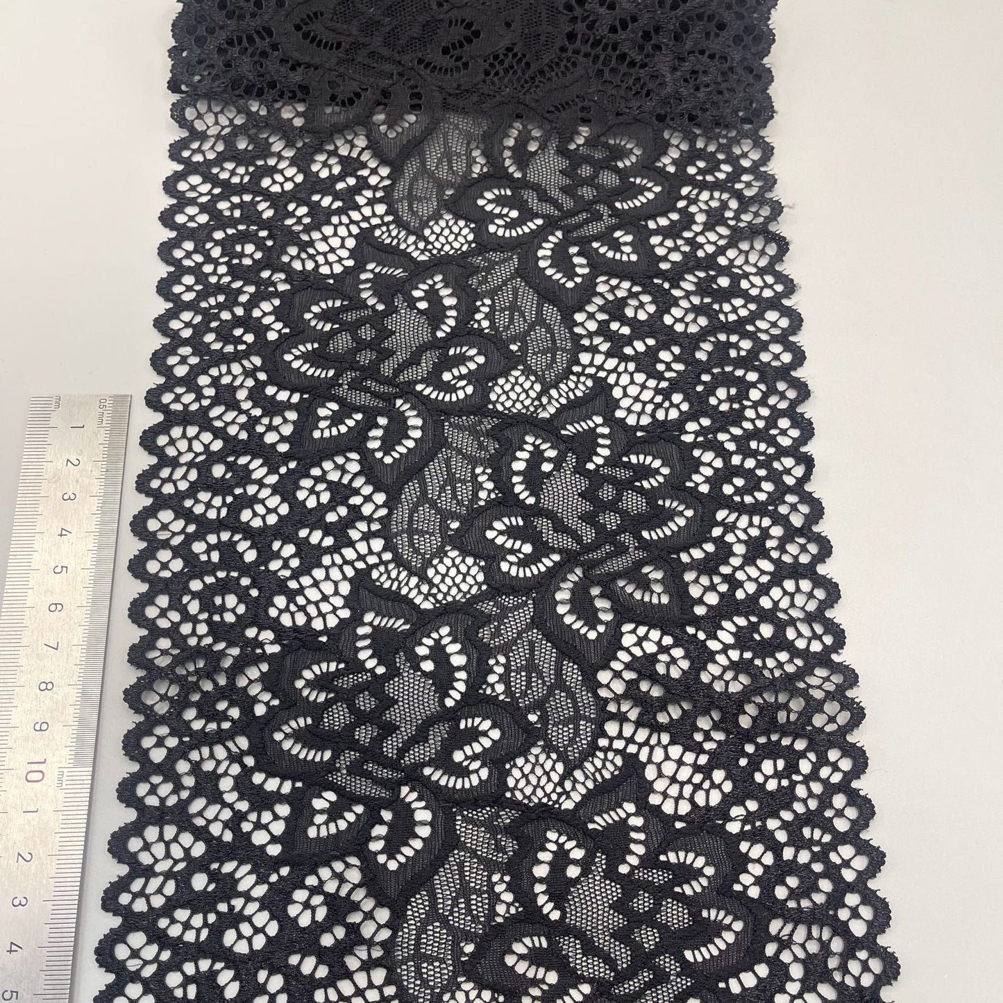 freedombeauty|18CM Black and White Hollow Elastic Lace Trim DIY Clothing Lingerie Lace Wedding Dress Accessories