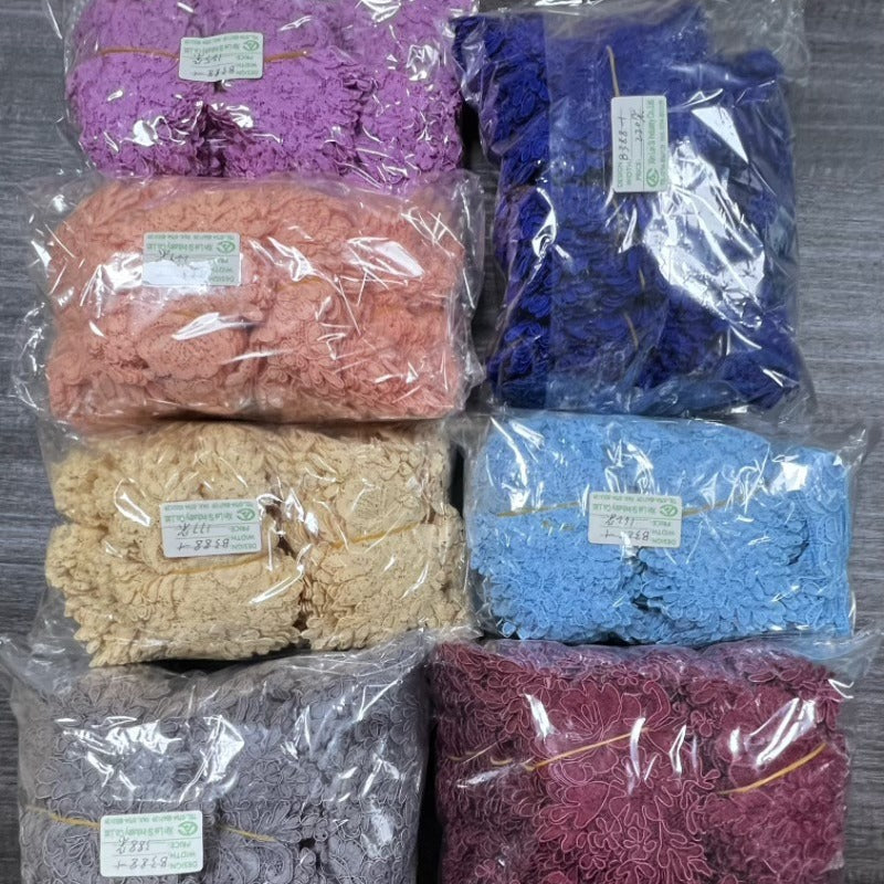 Freedombeauty | in Stock Color Flower Car Bone Thread Lace Flower Clothing Accessories Lace Flower