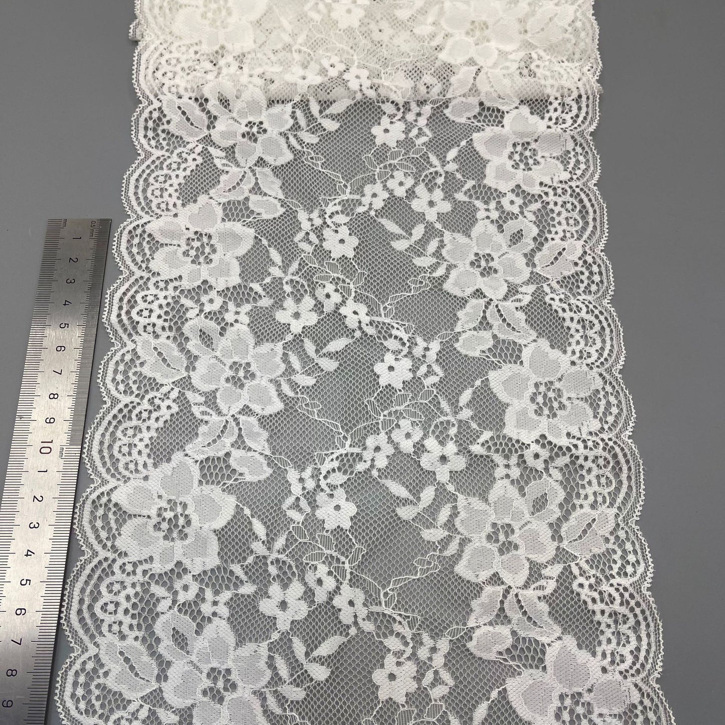 freedombeauty|21CM Nylon Lace Trim Peony Flower Hollow Lace DIY Wedding Dress Home Textile Accessories