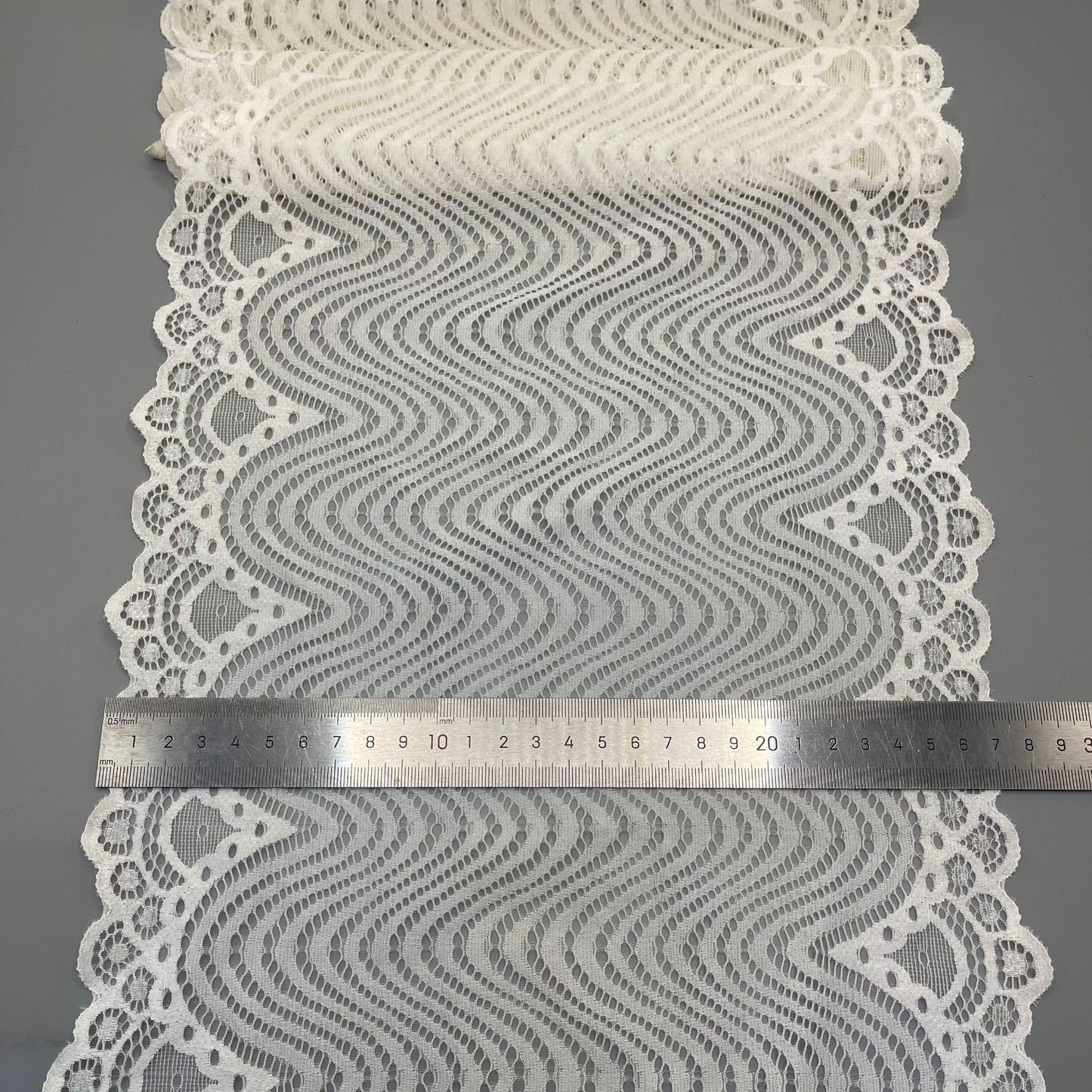 freedombeauty|27CM Lingerie Hollow White Elastic Lace Trim Nylon Wedding Dress Accessories Decorative Lace DIY