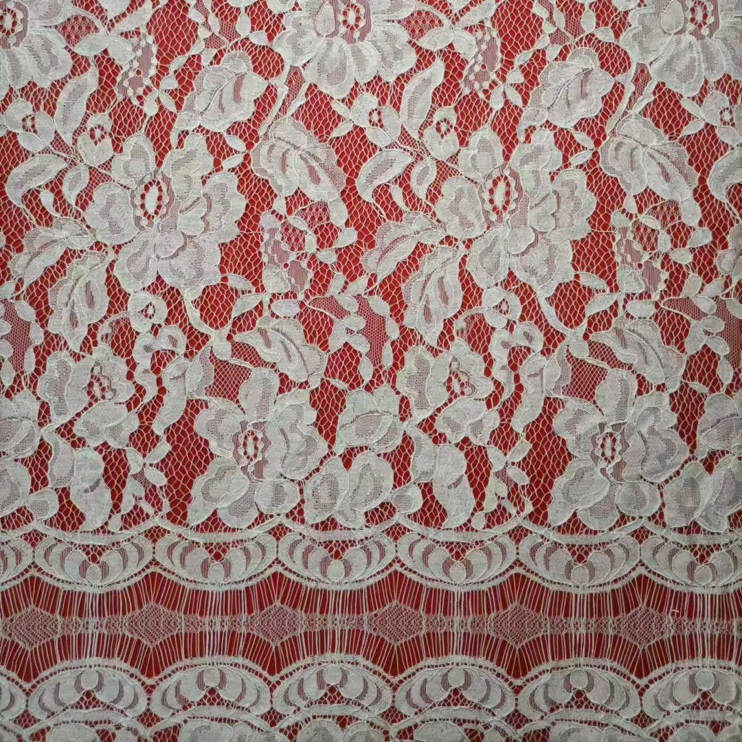 freedombeauty|Brocade Cotton Large Floral Lace Clothing Mesh Wedding Dress Children's Skirt Underwear Lace High-end Skirt Jacquard Mesh Pocket