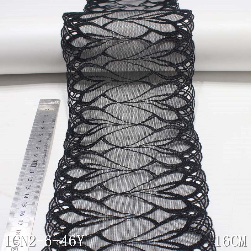 【1pack】-freedombeauty|Double-Sided Black Polyester Interwoven Striped Embroidery Trim Accessories Curtain Decoration Sofa Cushion Trim