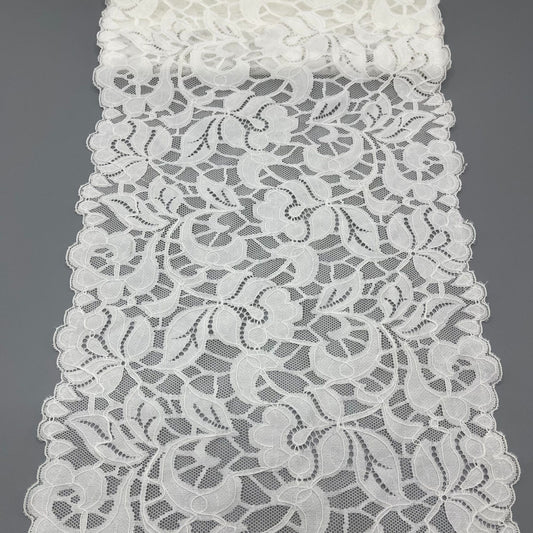 freedombeauty|22cm In Stock Direct Sale Nylon Spandex Lace Fabric for Women's Dresses and Children's Clothing Lace Trim Fabric