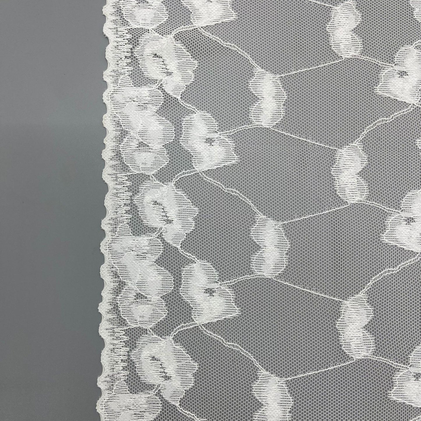 freedombeauty|20CM Lace Trim Large Edge Rose Shape Elastic Lace Dense Design