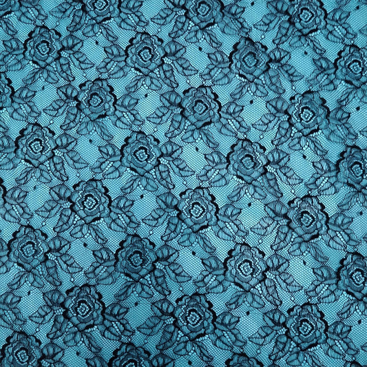 freedombeauty|Hot-Selling Nylon Lace Fabric Elegant Soft Small Rose Dot Lace Close-Fitting Fabric Cuff Hollow Thin Style