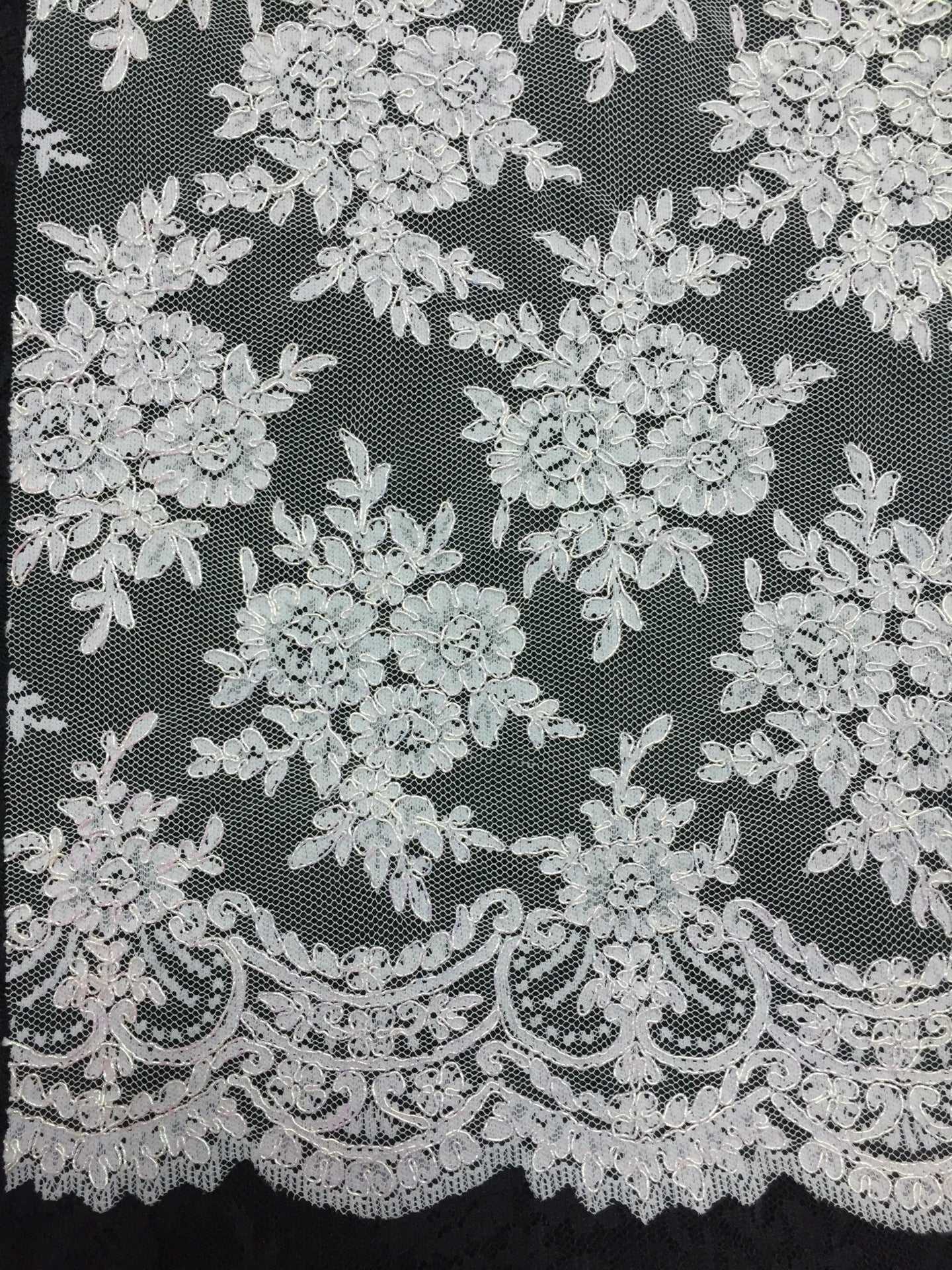 Freedombeauty | Supply Car Strand Lace Veil Skirt Lace Accessories Three-Dimensional Bone Thread Lace Fabric Wedding Dress Fabric