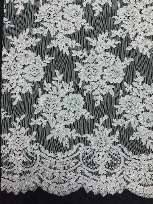 Freedombeauty | Supply Car Strand Lace Veil Skirt Lace Accessories Three-Dimensional Bone Thread Lace Fabric Wedding Dress Fabric