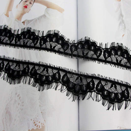 FREEDOMBEAUTY | New Spot Lace, Eyelash Lace, Clothing Knitting Accessories 4.5cm Unilateral Eyelash Lace