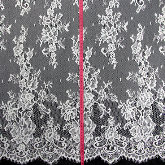 FREEDOMBEAUTY | Rose Flower Ivy Wedding Dress Clothing Lace Fabric 1.5m Wide Nylon Quality Fashion Wedding Fabric