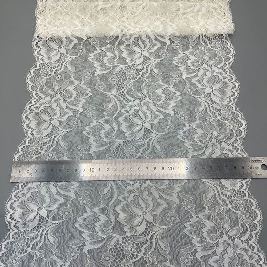 freedombeauty|30CM Underwear Skirt Hollow Lace Nylon White Elastic Lace Trim Wedding Dress Accessories