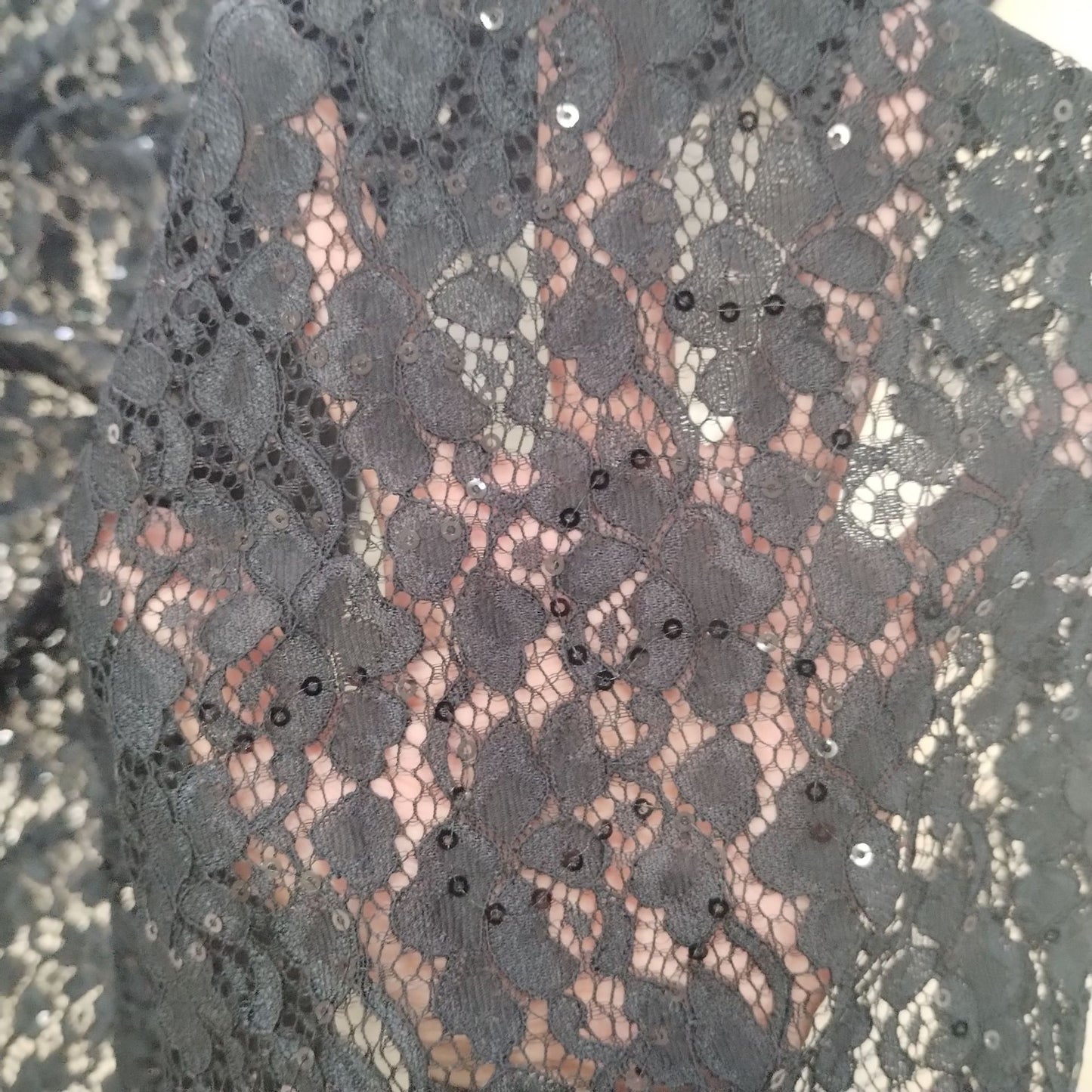 freedombeauty|Nylon Sequin Lace Fabric Full Pattern Lace Fabric Fashion Dress Wedding Dress Accessories Decoration