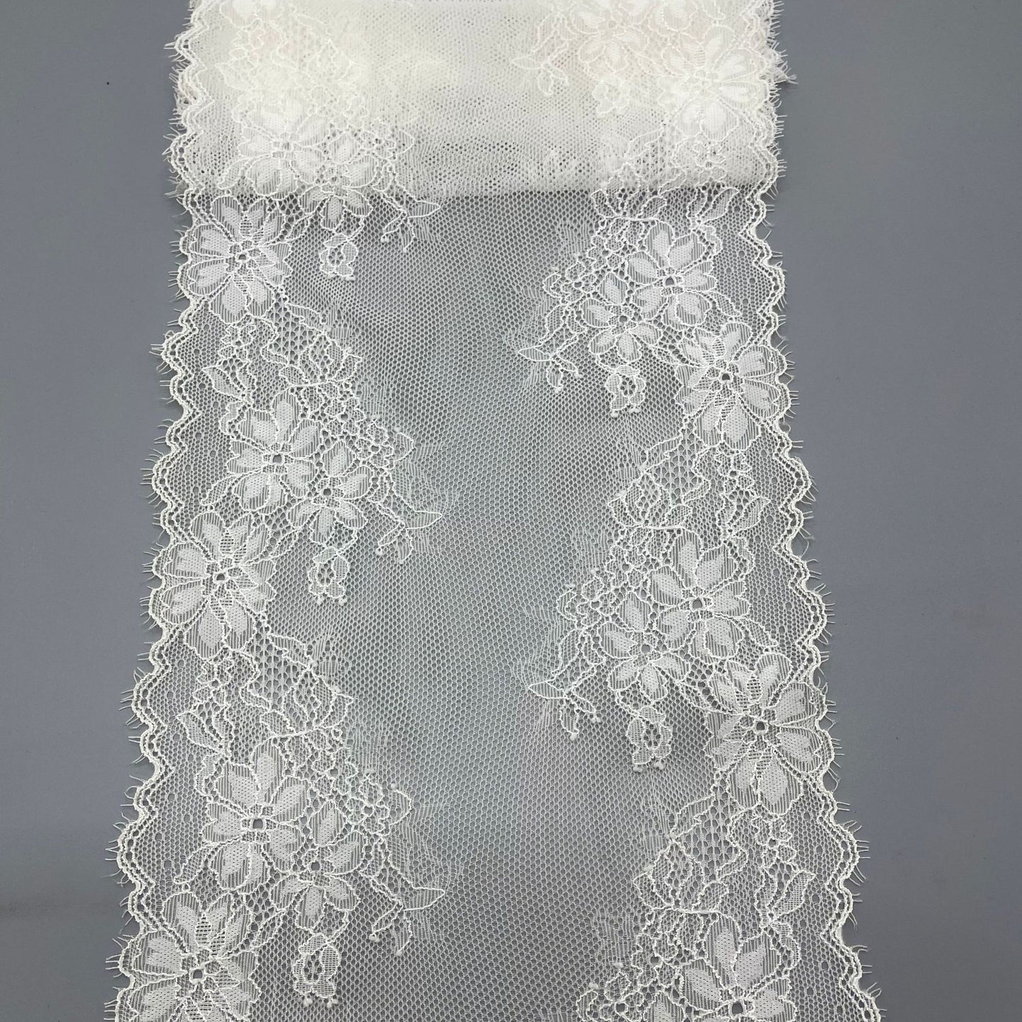 freedombeauty|18CM French Elastic Eyelash Lace Elastic Trim Skirt Children's Clothing Wedding Dress Decoration Clothing Hem