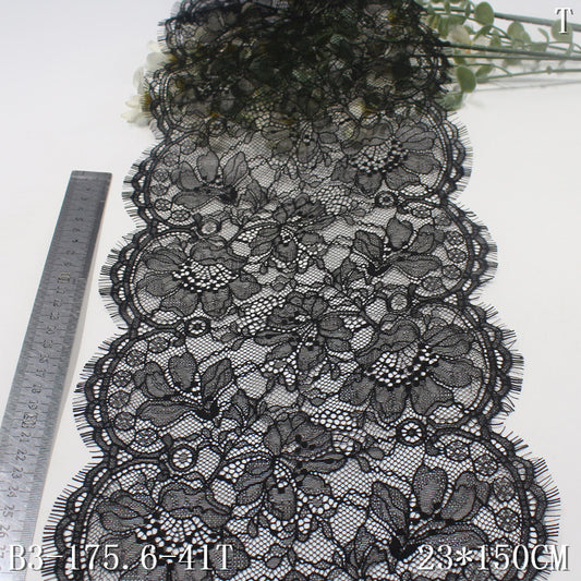 freedombeauty|Multicolor Double Wave Full Vintage Flower Non-Elastic Eyelash 22cm Clothing Home Textile Lace Trim DIY