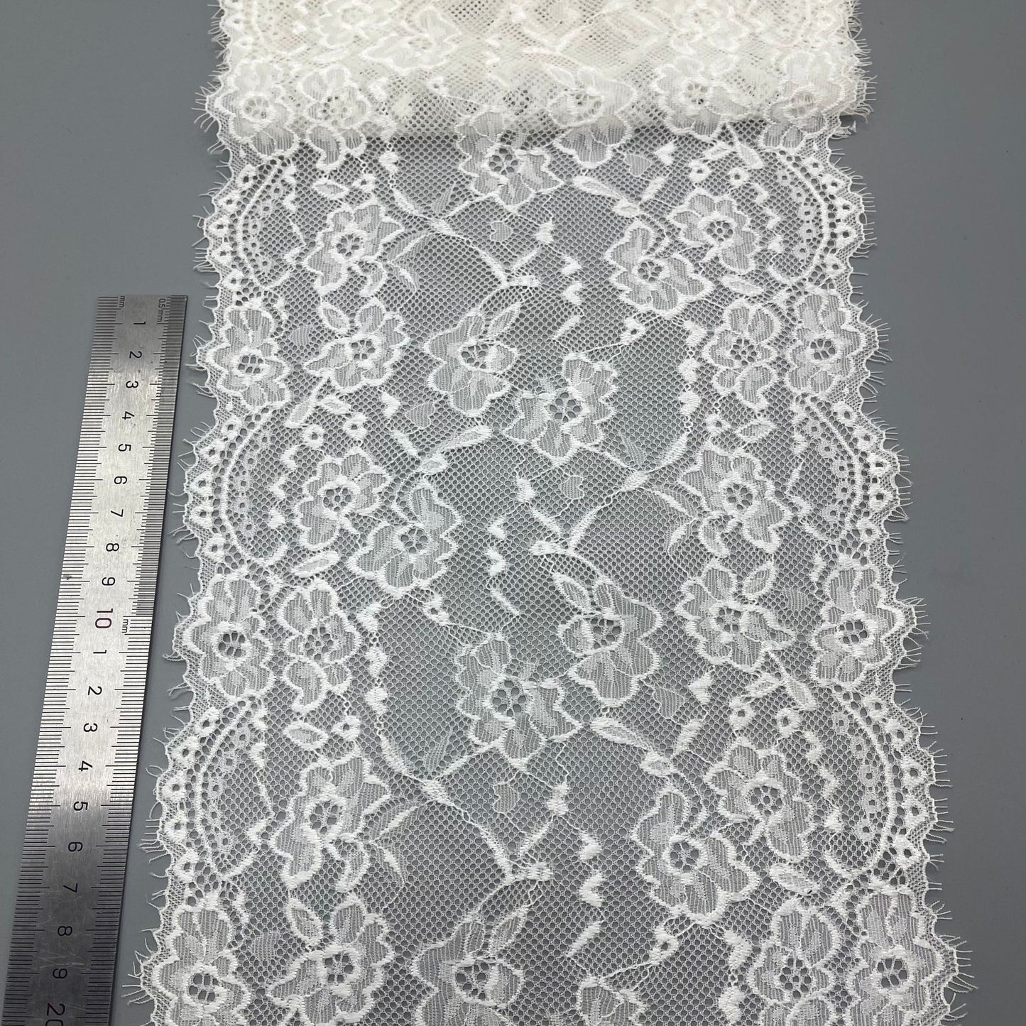 freedombeauty|20cm Stretch Delicate White Lace Trim Nylon Wedding Dress Hollow Design Accessories DIY Wedding Dress Making