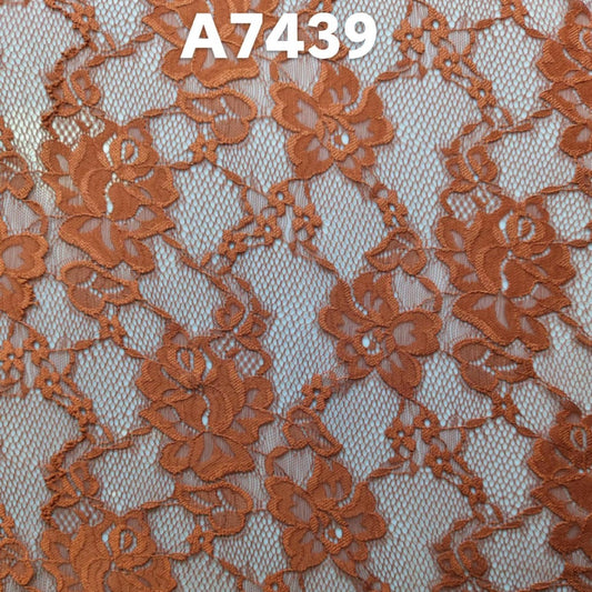 freedombeauty|New Nylon Lace Fabric Lightweight Soft Skin-friendly Double-sided Stretch Connected Rose Flower Women's Base Layer Underwear Fabric