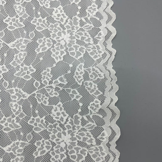 freedombeauty|24cm White Elastic Hollow Lace Trim Clothing Accessories Handmade Collaboration