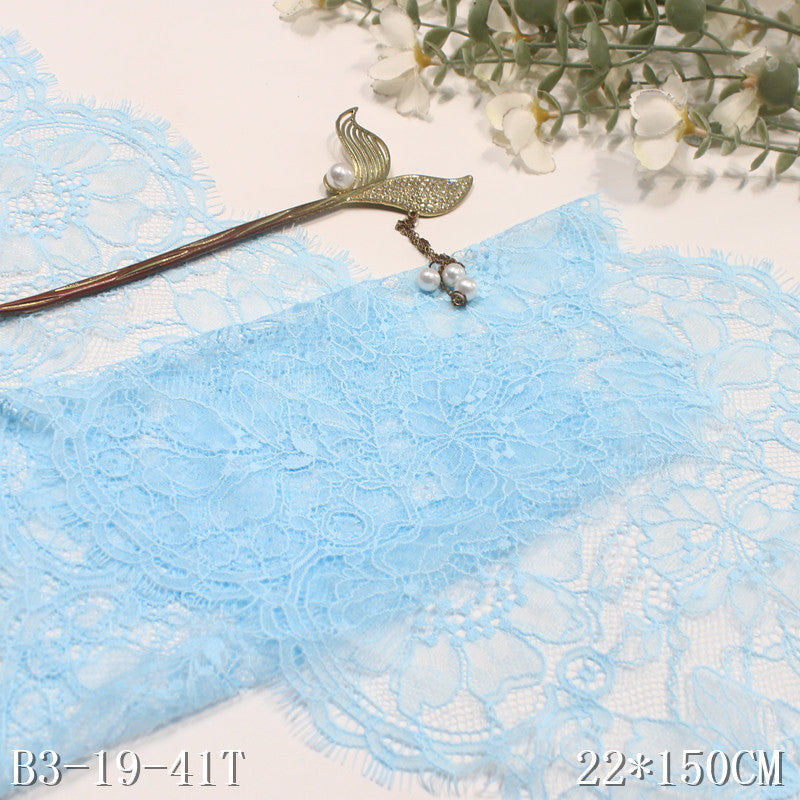 freedombeauty|Multicolor Double Wave Full Vintage Flower Non-Elastic Eyelash 22cm Clothing Home Textile Lace Trim DIY