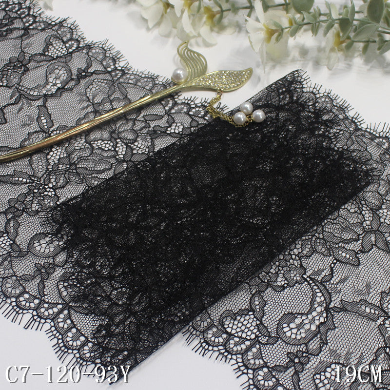 freedombeauty|Multicolor Lightweight Double-Sided Wavy Non-Elastic Eyelash Lace DIY Clothing Curtain 19cm Lace Trim Accessories