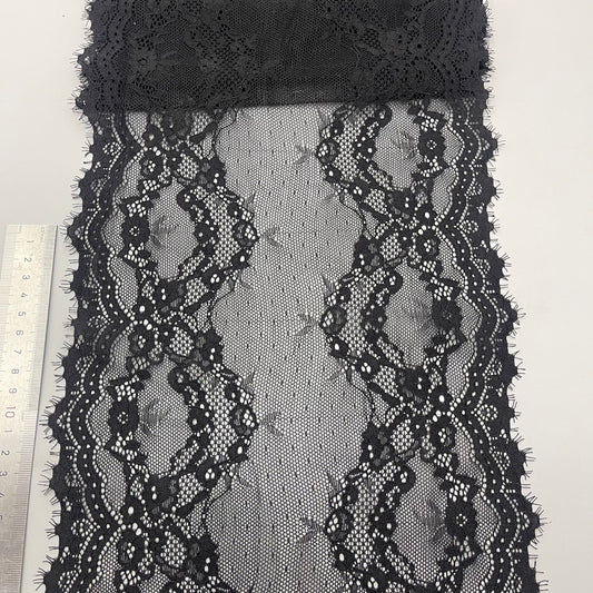 freedombeauty|23cm Elastic Eyelash Knitted Elastic Lace Trim Nylon Soft Lace Trim Home Textile Lingerie Accessories