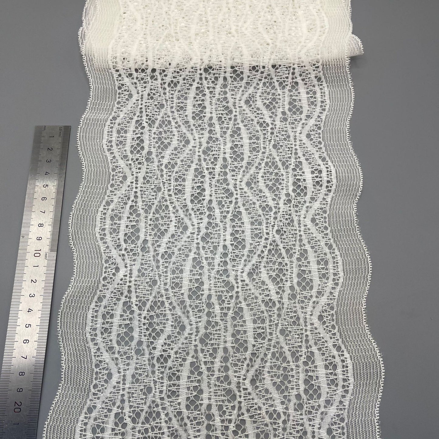 freedombeauty|20CM Wavy Elastic Lace Trim DIY Wedding Dress Garment Lingerie Accessories