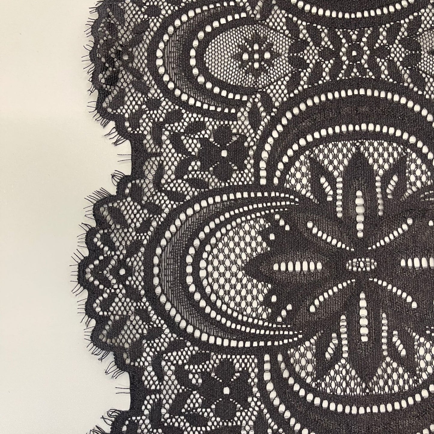 freedombeauty|22cm Elastic Eyelash French Lace Trim Wedding Dress Lingerie Accessories DIY Clothing Decoration