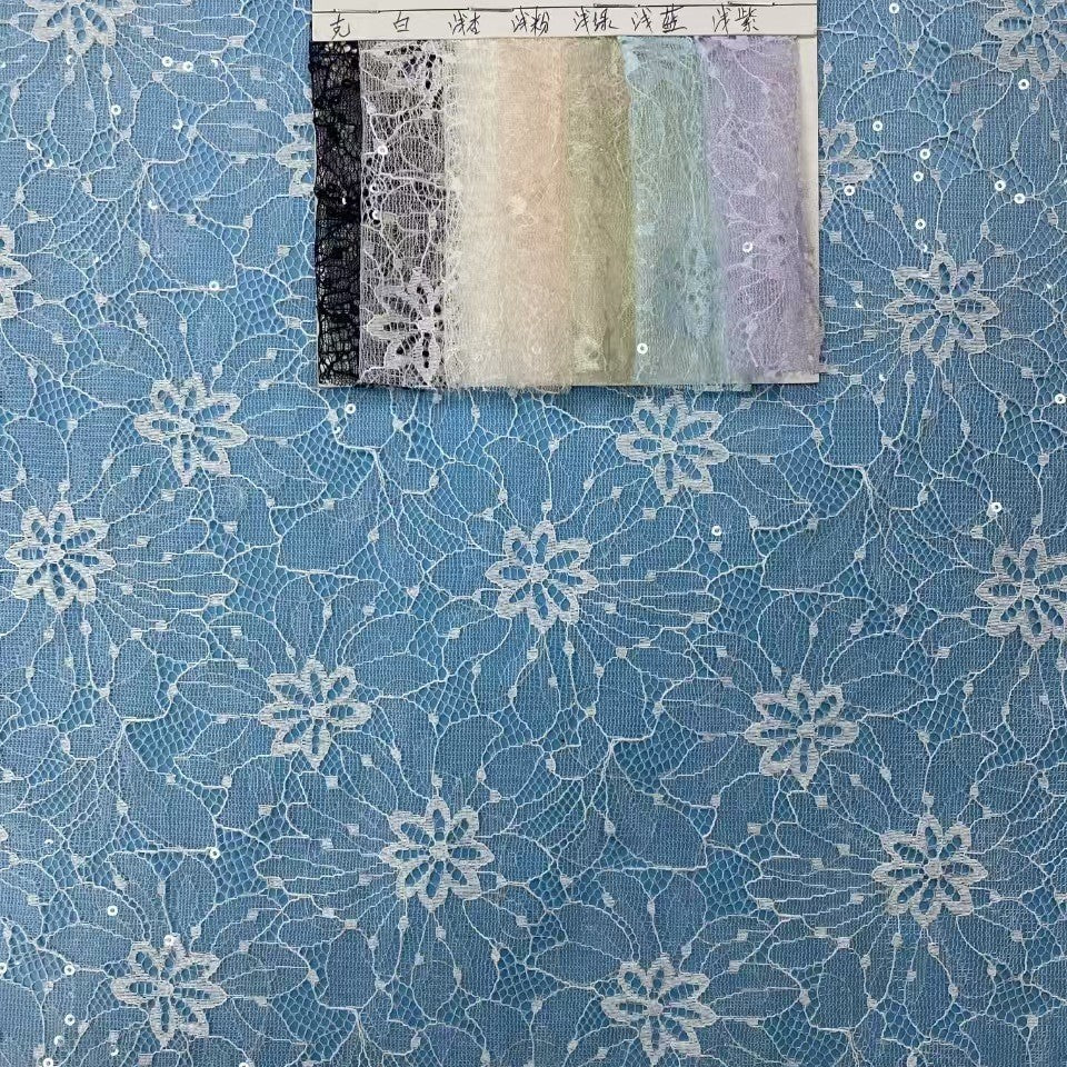 freedombeauty|Sequin Brocade Polyester Sequin Lace Fabric European and American Women's Clothing Tops Dresses Children's Clothing Shoe Materials Bags Lace Fabric