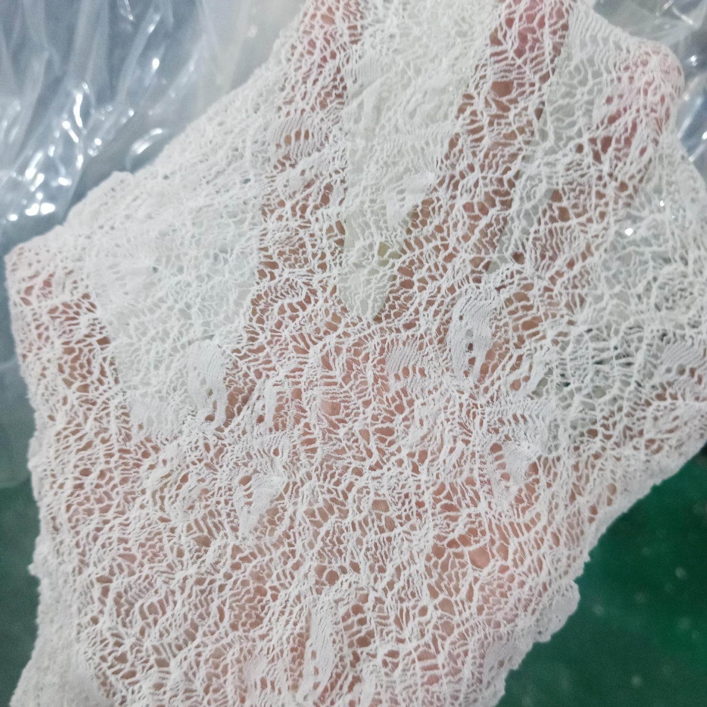 freedombeauty|Hot-Selling Lace Fabric Bubble Cloth Textured Base Elastic Processed Underwear Dress Lace Fabric