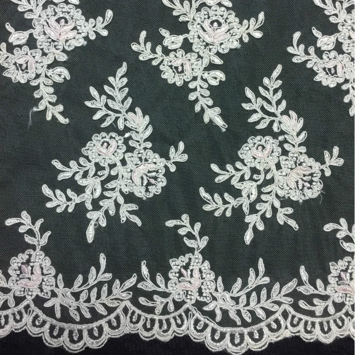 Freedombeauty | Direct Supply Car Strand Lace Veil Skirt Lace Accessories Three-Dimensional Bone Thread Lace Fabric Wedding Dress Fabric