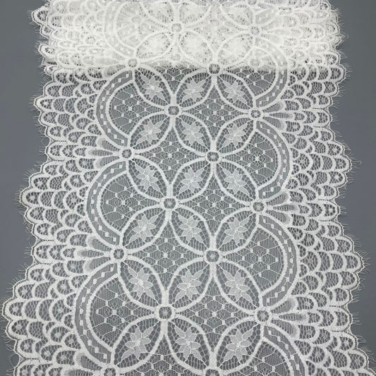 freedombeauty|29CM Elastic Eyelash French Nylon Lace Trim Peony Hollow Lace Trim Wedding Dress Home Textile Clothing Accessories