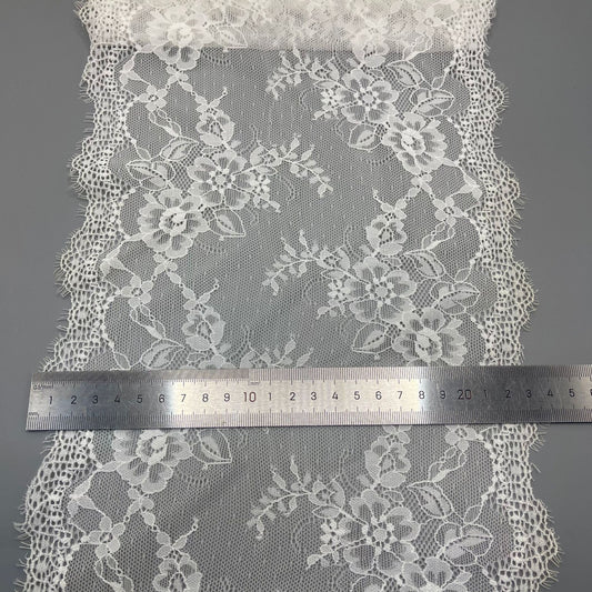 freedombeauty|23CM Elastic Eyelash French Lace Trim Clothing Lingerie Accessories DIY Wedding Dress Decoration