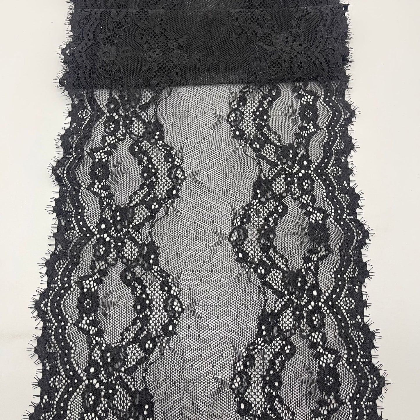 freedombeauty|23cm Elastic Eyelash Knitted Elastic Lace Trim Nylon Soft Lace Trim Home Textile Lingerie Accessories