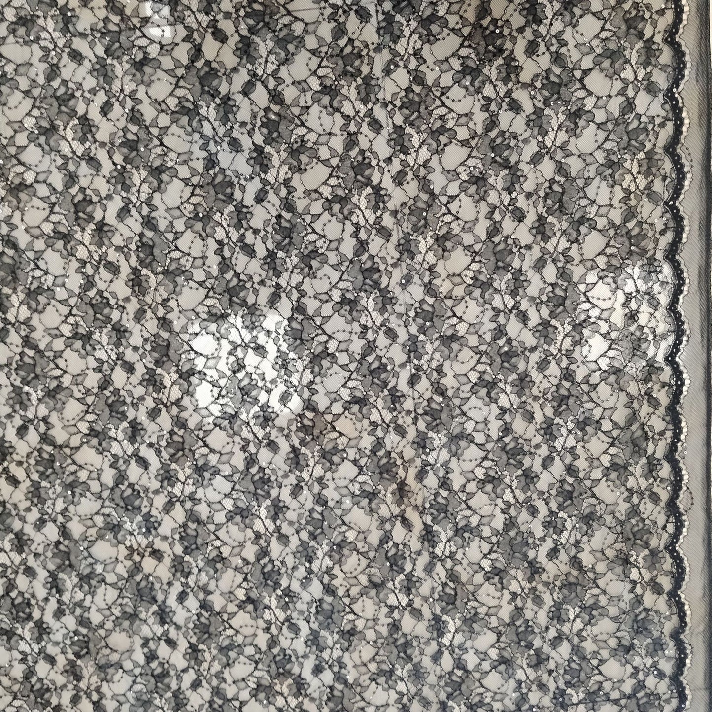 freedombeauty|Nylon Sequin Lace Fabric Full Pattern Lace Fabric Dress Fashion Gown Wedding Dress Children's Decorations