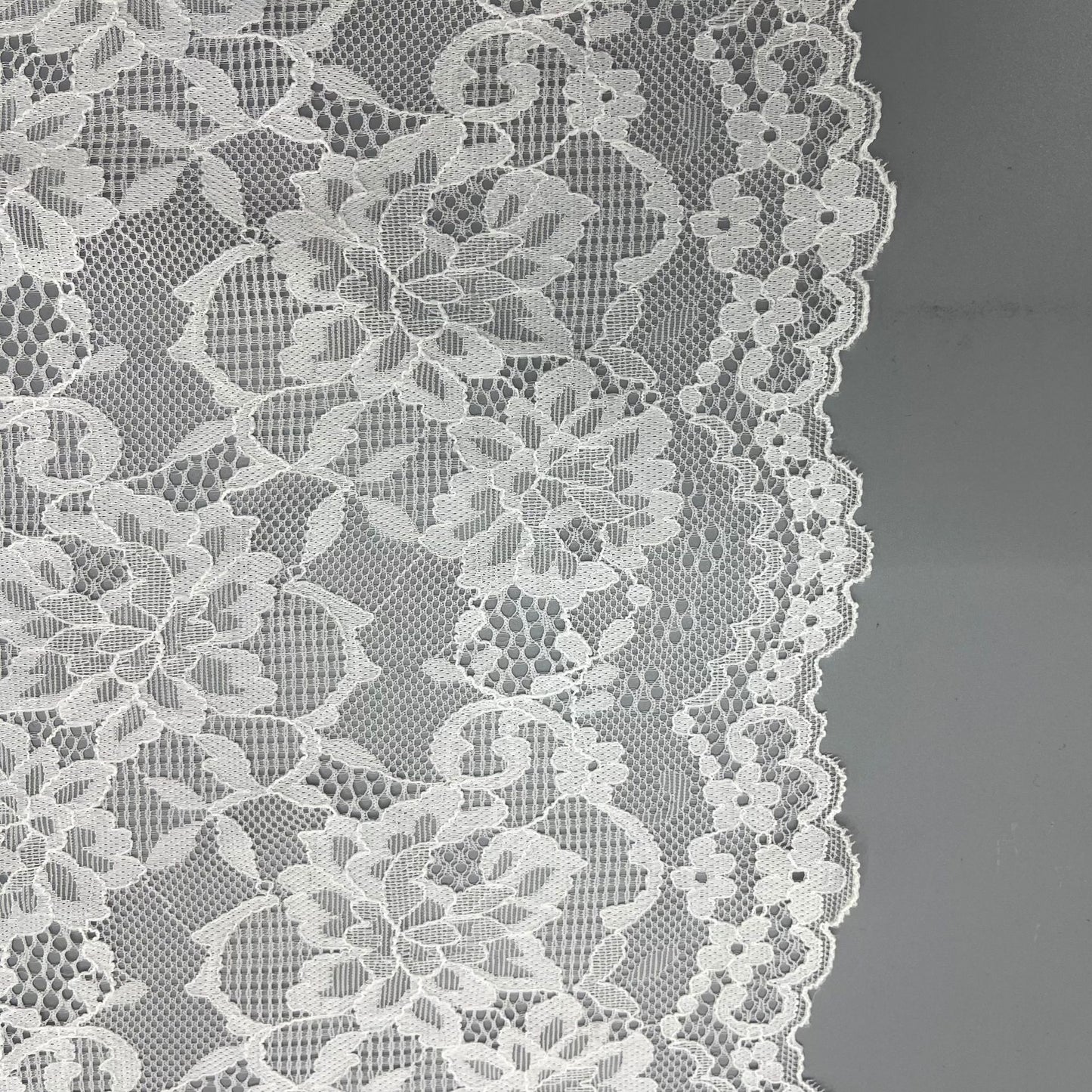 freedombeauty|21CM High-end White Stretch Lace Trim Nylon Hollow Lace Trim Wedding Dress Accessories Supply