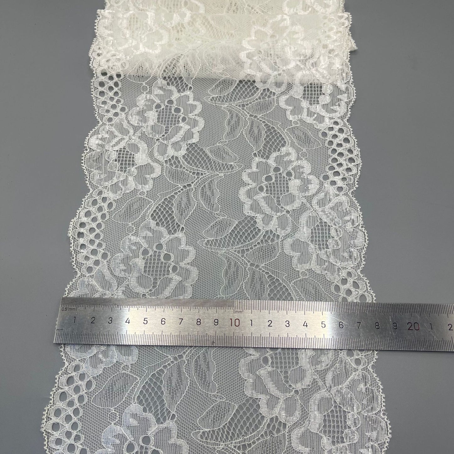 freedombeauty|18CM Hollow Lace Edge Nylon White Elastic Lace Trim Wedding Dress Accessories