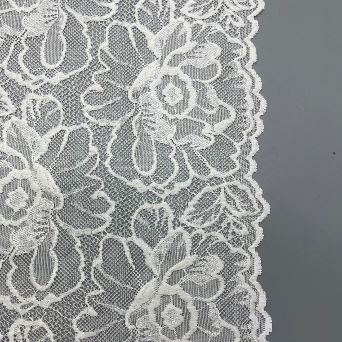 freedombeauty|20CM Black Lace Trim Fashionable High-Quality Large Lace Elastic Trim Clothing Home Accessories