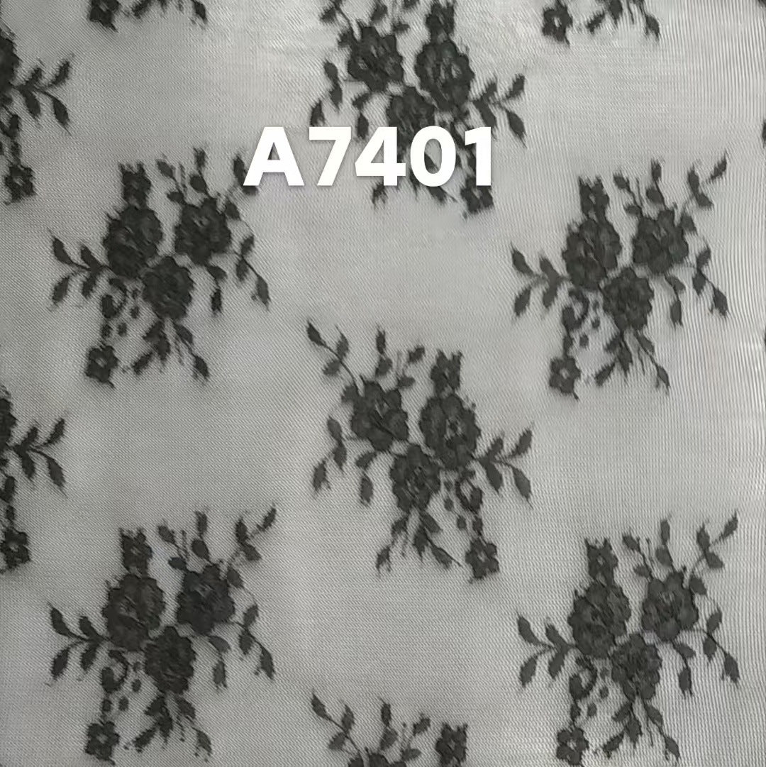 freedombeauty|In Stock 2024 Spring Summer New Nylon Hollow Lace Fabric Fashion Base Women's Clothing Fabric Lace