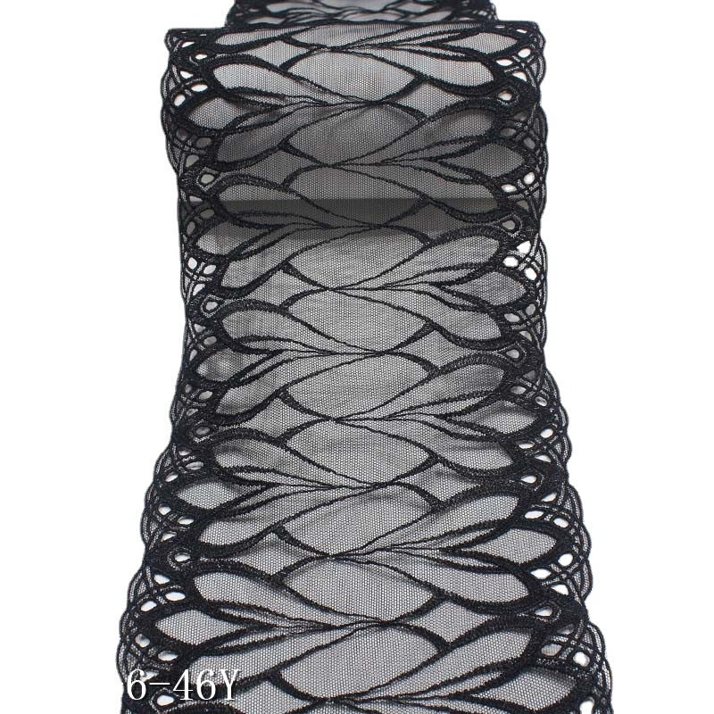 【1pack】-freedombeauty|Double-Sided Black Polyester Interwoven Striped Embroidery Trim Accessories Curtain Decoration Sofa Cushion Trim