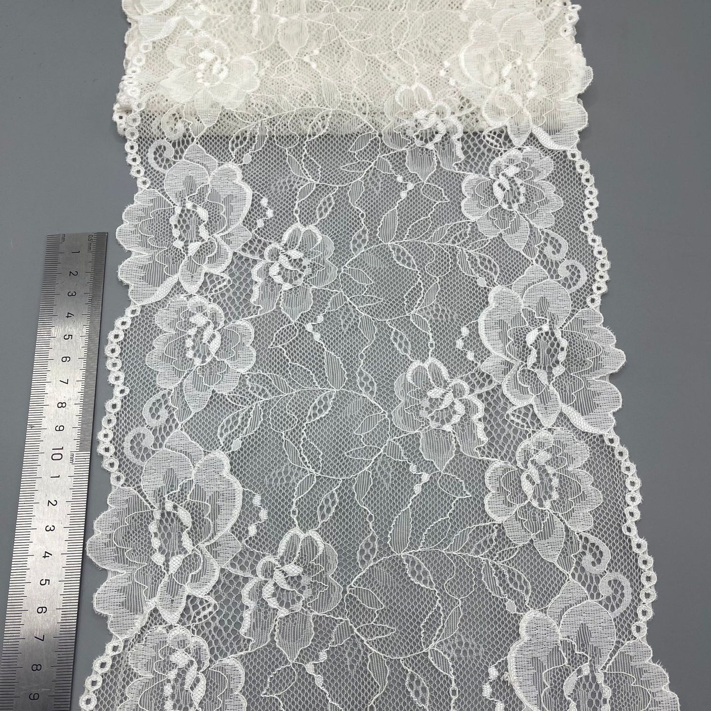 freedombeauty|22CM Black and White Hollow Elastic Lace Trim DIY Clothing, Lingerie Trim, Wedding Dress Decoration Accessories