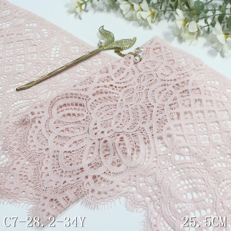 freedombeauty|Multicolor Single-Sided Wavy Chinese Style Non-Elastic Eyelash Lace Trim Performance Costume Curtain 26cm Lace Trim Accessories