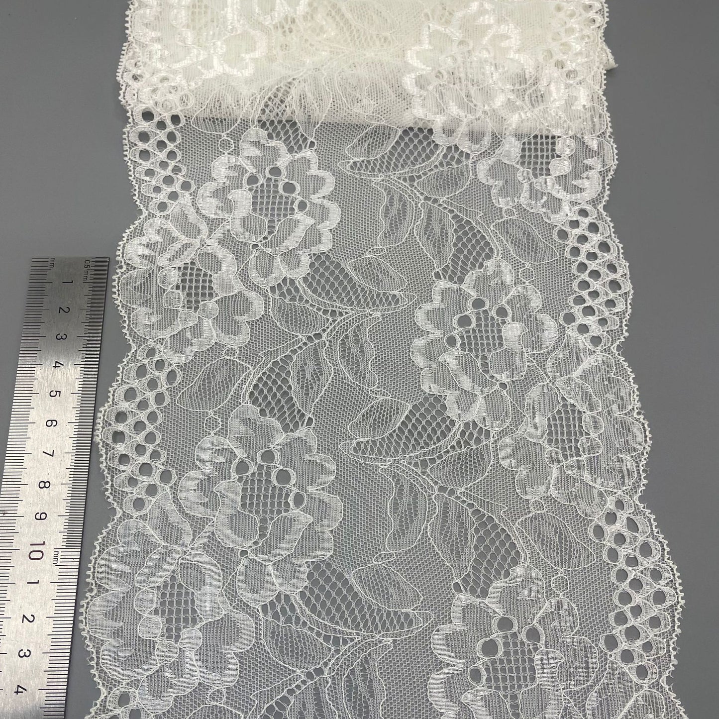 freedombeauty|18CM Hollow Lace Edge Nylon White Elastic Lace Trim Wedding Dress Accessories