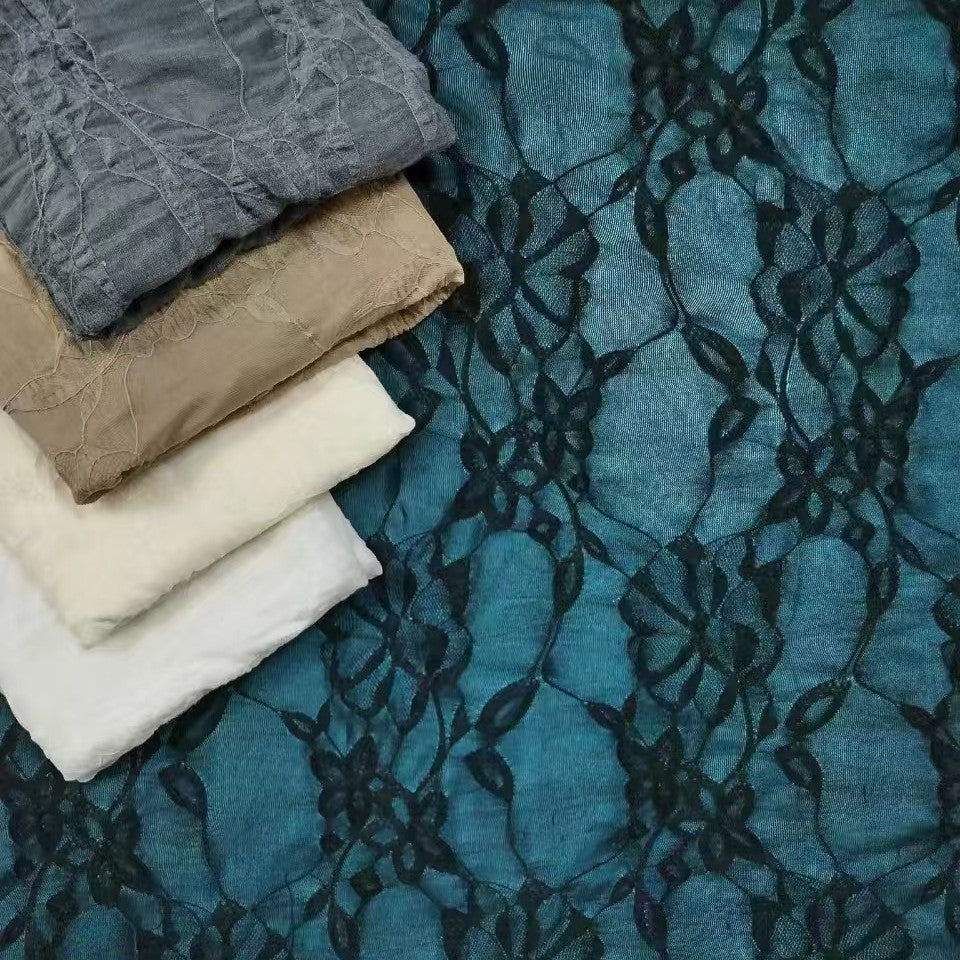 freedombeauty|Bubble Fabric Hot-Selling Lace Fabric Bubble Fabric Textured Base Elastic Processed Underwear Dress Lace Fabric