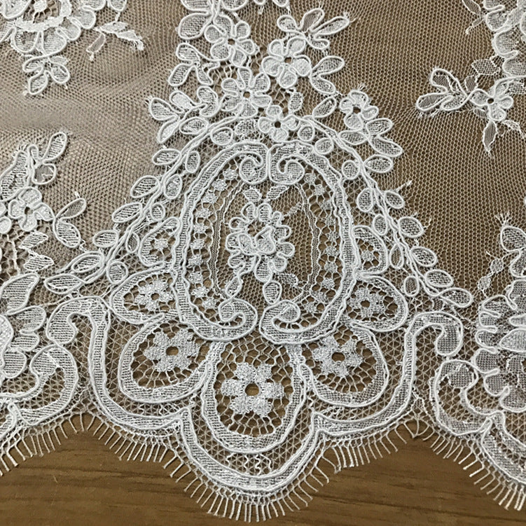 Freedombeauty | in Stock Lace Fabric Wedding Dress Fashion Accessories Eyelash Lace 3 M